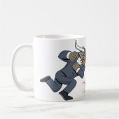 Bullくまの戦いの株式市場の漫画 コーヒーマグカップ (左)