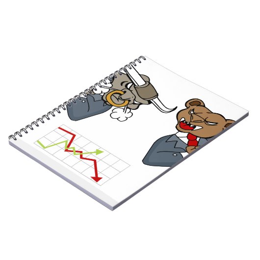 Bullくまの戦いの株式市場の漫画 ノートブック (左側)