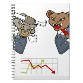 Bullくまの戦いの株式市場の漫画 ノートブック (正面)