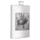 Bullのアメリカヘラジカに乗っているTeddy Roosevelt フラスク (右)