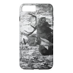 Bullのアメリカヘラジカの箱に乗っているTeddy Roosevelt iPhone 8 Plus/7 Plusケース