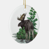Bullのアメリカヘラジカの芸術 セラミックオーナメント (右)