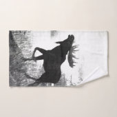 Bullのアメリカヘラジカの野性生物の動物の芸術のBathタオルセット バスタオルセット (ハンドタオル)