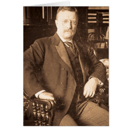 BullのアメリカヘラジカのTeddy Rooseveltのヴィンテージのポートレート