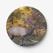 Bullのオオシカの秋の森 ペーパープレート (正面)