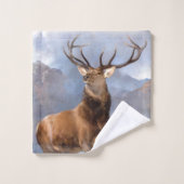 Bullのオオシカの野性生物の動物の芸術のBathタオルセット バスタオルセット (ウォッシュタオル)