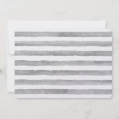 Bullのヘッド灰色のストライプのベビーシャワー 招待状 (裏面)