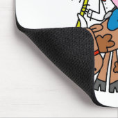 Bullのマウスパッドに乗っている棒の女性のカーボーイ マウスパッド (コーナー)