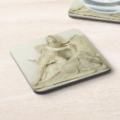 Bullのローマ大理石のレリーフ、浮き彫りを犠牲にするMithras コースター (左側)