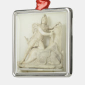 Bullのローマ大理石のレリーフ、浮き彫りを犠牲にするMithras メタルオーナメント (左)
