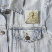 Bullのローマ大理石のレリーフ、浮き彫りを犠牲にするMithras 缶バッジ (インサイチュ)