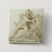 Bullのローマ大理石のレリーフ、浮き彫りを犠牲にするMithras 缶バッジ (正面)