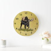 Bullの充満アメリカヘラジカ ラージ壁時計 (ホーム)