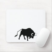Bullの充満シルエット マウスパッド (マウス)