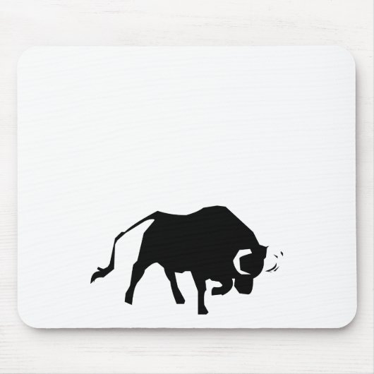 Bullの充満シルエット マウスパッド (正面)