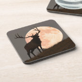 Bullの威厳のあるなオオシカおよび満月の上昇 コースター (左側)