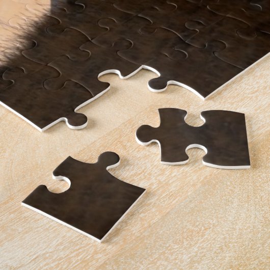 Bullの威厳のあるなオオシカおよび満月の上昇 ジグソーパズル (側面)