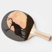 Bullの威厳のあるなオオシカおよび満月の上昇 卓球ラケット (横)