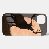 Bullの威厳のあるなオオシカおよび満月の上昇 Case-Mate iPhoneケース (裏面 (横))