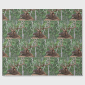 Bullの支配的なオオシカ ラッピングペーパー (フラット)