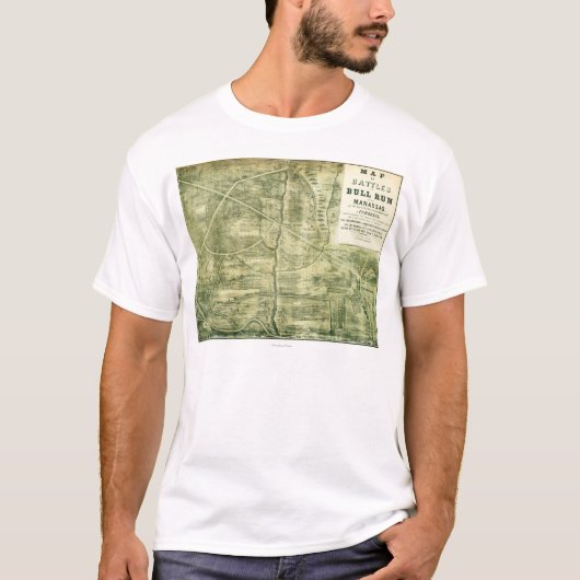 Bullの最初戦いは-内戦パノラマ式の9を走ります Tシャツ (正面)