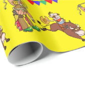 Bullの西部のライダーおよびロデオのピエロの包装紙 ラッピングペーパー (ロールコーナー)