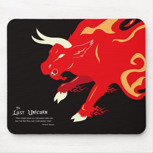 Bullの赤いmousepad マウスパッド (正面)