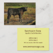 Bullまたは牛農場のぽっちゃりした名刺 名刺 (正面/裏面)