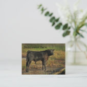 Bullまたは牛農場のぽっちゃりした名刺 名刺 (スタンド正面)