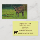 Bullまたは牛農場の標準的な名刺3 名刺 (正面/裏面)