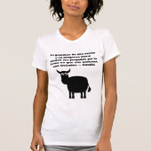 Bullを持つスペイン語の動物権のGandhiの引用文 Tシャツ (正面)