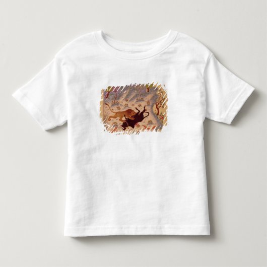 Bullを攻撃し、殺しているライオン トドラーTシャツ (正面)