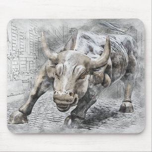 Bullトロの市場のMercadoの標準的なお金のDineroの金ゴールド マウスパッド