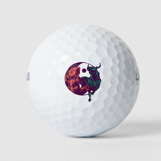 Bull and Bear Day Tradersギフト ゴルフボール (正面)