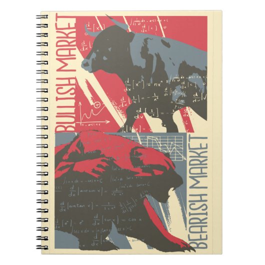 Bull and Bear Market – デイトレーダーギフト ノートブック (正面)