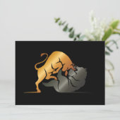 Bull and Bear Stock Market Trading Custom 招待状 (スタンド正面)