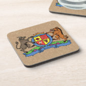 Bull and Boar Rampant BBQ Coat of Arms コースター (左側)