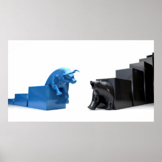 Bull & Bear経済トレンドの収束 ポスター