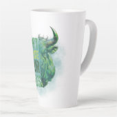 Bull design | Reminder | Motivation カフェラテマグ (右アングル)