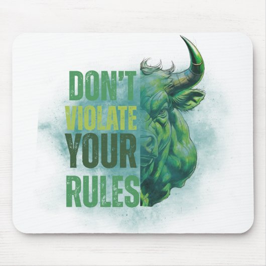 Bull design | Reminder | Motivation マウスパッド (正面)