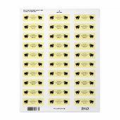 Bull Design Return Address ラベル (フルシート)