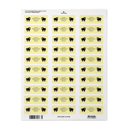 Bull Design Return Address ラベル (フルシート)