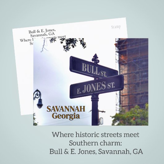 Bull & E. Jones Savannah, GAフォトグラフィックスポストカード ポストカード