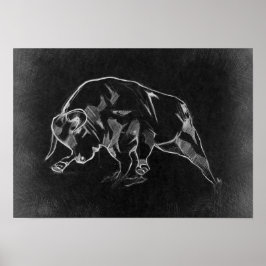 Bull - Graphic Drawing ポスター
