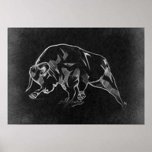 Bull - Graphic Drawing ポスター (正面)
