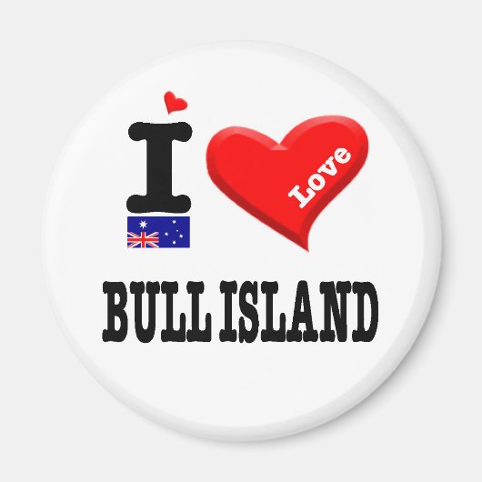 BULL ISLAND - I Love マグネット (正面)