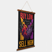 BULL MARKET BUY LOW SELL HIGH TRADING STOCK MARKET 吊り下げ型タペストリー (傾斜あり)