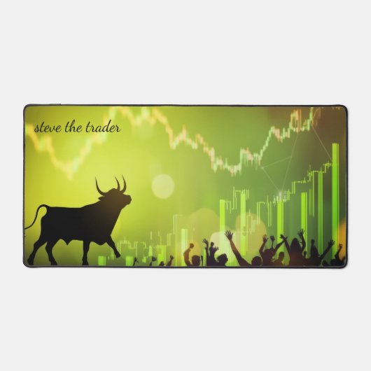 Bull Market Celebration Personalized デスクマット (正面)