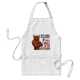Bull Market Meets Kitchen Humor Apron スタンダードエプロン