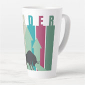 Bull market Trader | Simple design  カフェラテマグ (右アングル)